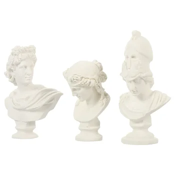 Статуя Афины, 3 предмета, Статуэтки для украшения комнаты, домашние скульптуры и фигурки, фото Орнамент, человеческая голова  4