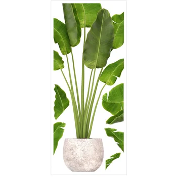 Наклейка на стену с растением в горшке, наклейки с бонсай, Декоративные наклейки, обои, Питомник растений  5