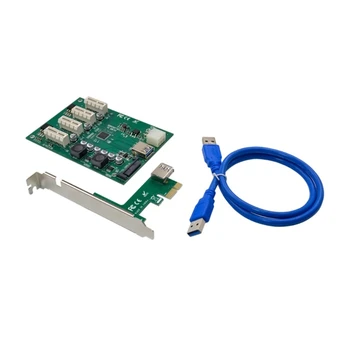 L43D PCIe x1 USB3 к внешнему адаптеру с 4 слотами PCI-e PCIe Port Multiplier Card ASM1184  5