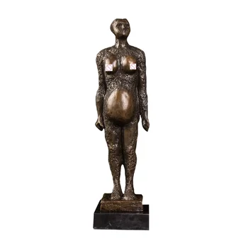 PY-379 Жермен Ришье Бронза известный художественный декор бронзовая статуя Беременной женщины Медные Скульптурные Фигурки Для Украшения Дома  4