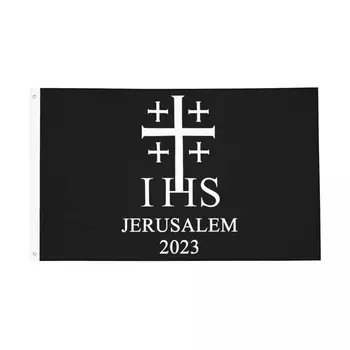 Православный Иерусалимский Крест Флаг Крытый Открытый Баннер 2 Люверса Украшения Устойчивые К Выцветанию Флаги 60x90 90x150 см  4