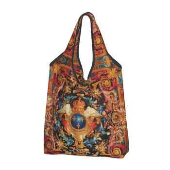Винтажная Европейская богемная французская сумка Aubusson с милым принтом, портативная сумка для покупок через плечо  5