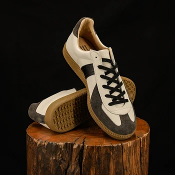 Немецкая военная тренировочная обувь Армейские кроссовки Fishion GAT Classic из натуральной кожи Белые кроссовки Heritage для мужчин Винтажные мужские  2