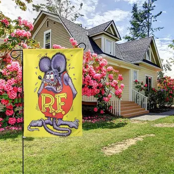 Садовый Флаг Крысиного Финка, Двусторонний Флаг, Флаг Для Украшения улицы, Флаг Внутреннего Двора  3