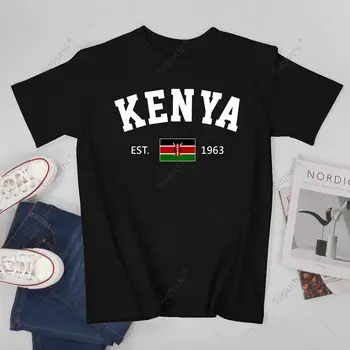 Унисекс Для мужчин, Кения, 1963, День независимости, футболки, футболки для женщин, футболка из 100% хлопка для мальчиков  4