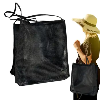 Женская сумка для хранения плавания, наплечная сумка большой емкости, пляжная портативная сетчатая сумка, сумки для путешествий, набор для купания, пляжная сумка для хранения  5