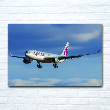 Настенное Искусство 1 Шт Холст Ткань Ткань Живопись Самолет Airbus A330 Самолет Плакат Печатает Картину Декор комнаты  5