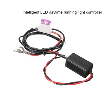 Автоматический автомобильный умный светодиодный дневной ходовой свет, реле включения-выключения DRL, диммер жгута проводов.  0