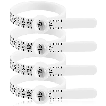 1-17 Калибровщик Колец Белый Пластиковый Измеритель Размеров Колец Для Пальцев США, Инструменты Для Измерения Ювелирных Изделий  11