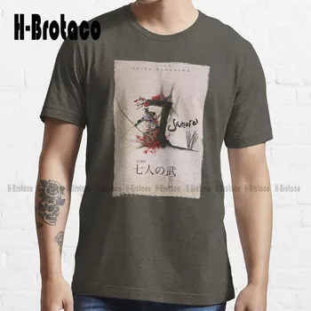 Модная футболка Seven Samurai, высококачественные милые элегантные футболки из милого хлопка с рисунком Каваи, креативные забавные футболки Xs-5Xl  12