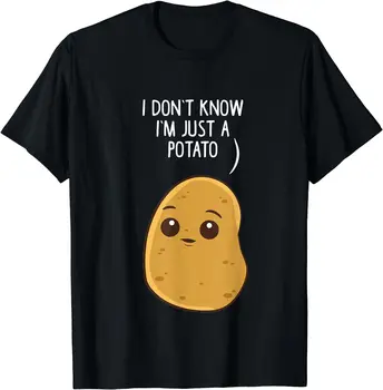Картофель, которого я не знаю, я просто картофель, мужская женская хлопковая футболка с коротким рукавом  5