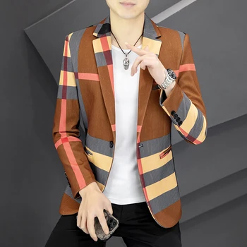 2023 Мужской грязный костюм, новый высококачественный модный красивый повседневный костюм, мужское пальто, молодежная корейская версия, тонкий трендовый мужской маленький костюм  10