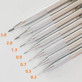 Механический карандаш 0.3/0.5/0.7/0.9/1.3/2.0/3.0 мм Низкий центр тяжести Для рисования по металлу Специальным карандашом Канцелярские школьные принадлежности для рукоделия  5
