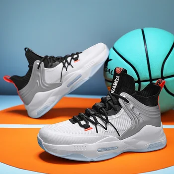 Новые классические мужские баскетбольные кроссовки, дышащие мужские баскетбольные кроссовки, спортивная обувь с высоким берцем, мужские спортивные кроссовки для спортзала, баскетбольные кроссовки.  5