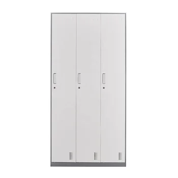 Современный дизайн на открытом воздухе 3-дверный шкафчик Шкафы для хранения Металлический студенческий шкафчик  5